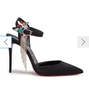 Christian Louboutin Jeweled Black Heels 38.5